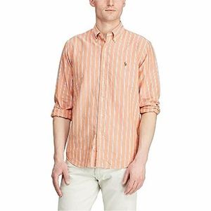 Ralph Lauren Polo orange stripped Oxford classic fit XL